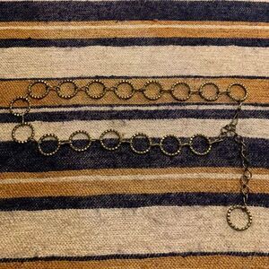 Vintage Womens‎ Belt Metal Adjustable Circle Chain Geometric 90s Y2K Boho Hippie